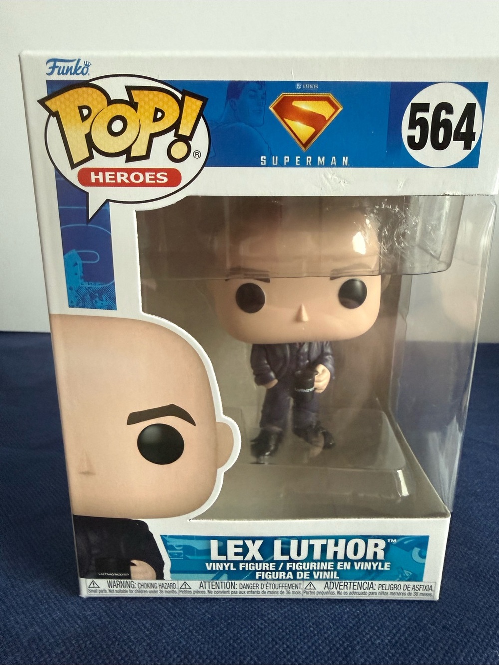 DC Lex Luthor Pop! Vinyl Figure - Blue, Black, Skin Tone